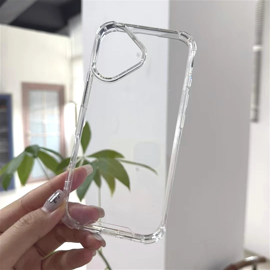 Hard Acrylic Clear Phone Case for Iphone 17 17 Air 17 Pro Max 3D Airbag Shockproof Transparent Back Cover for 17Pro Shell Funda