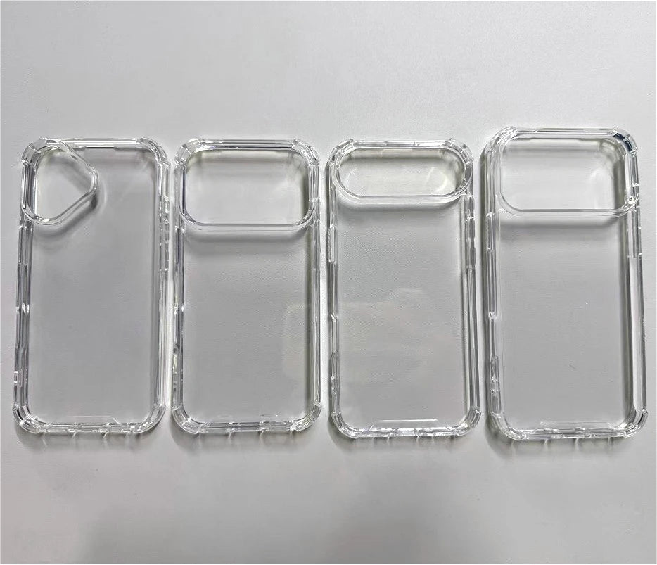 Hard Acrylic Clear Phone Case for Iphone 17 17 Air 17 Pro Max 3D Airbag Shockproof Transparent Back Cover for 17Pro Shell Funda