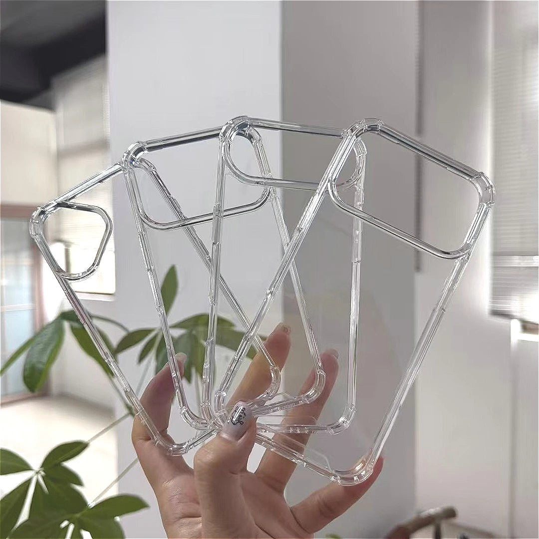 Hard Acrylic Clear Phone Case for Iphone 17 17 Air 17 Pro Max 3D Airbag Shockproof Transparent Back Cover for 17Pro Shell Funda