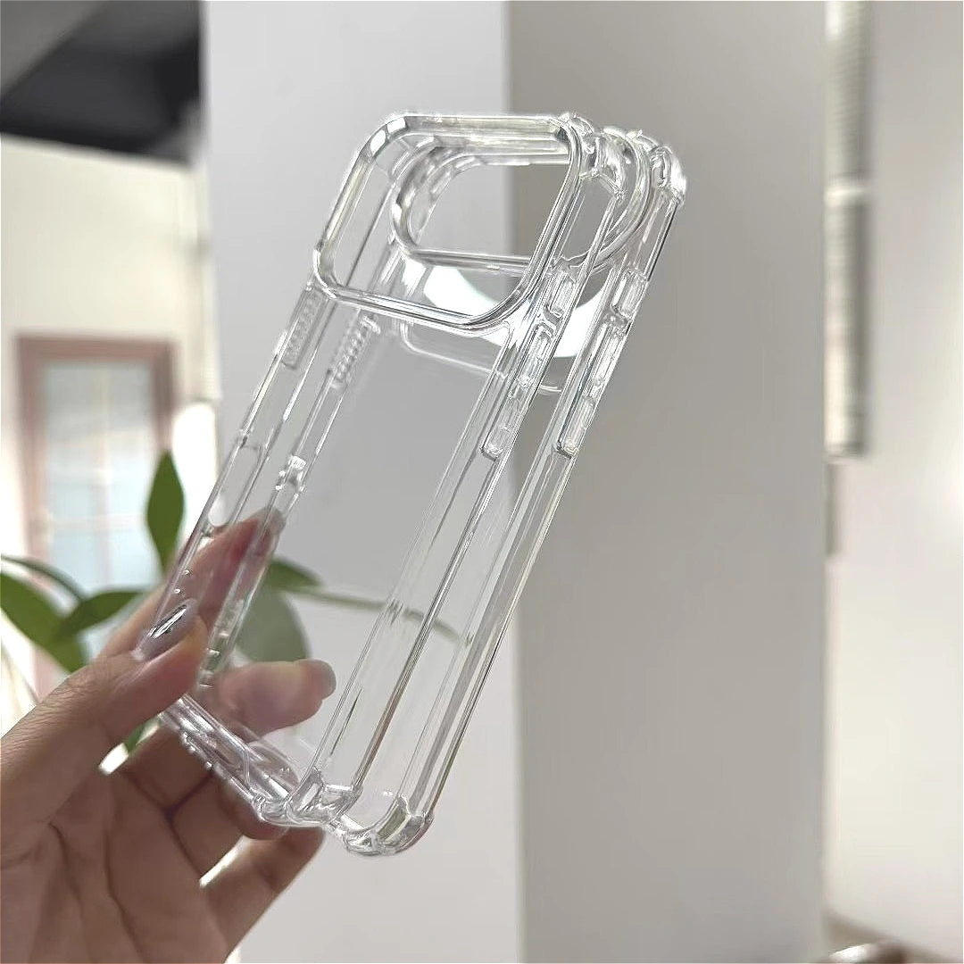 Hard Acrylic Clear Phone Case for Iphone 17 17 Air 17 Pro Max 3D Airbag Shockproof Transparent Back Cover for 17Pro Shell Funda