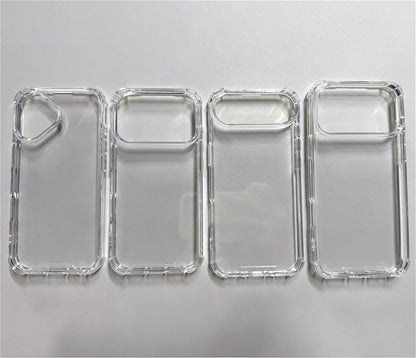 Hard Acrylic Clear Phone Case for Iphone 17 17 Air 17 Pro Max 3D Airbag Shockproof Transparent Back Cover for 17Pro Shell Funda