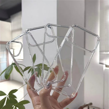 Hard Acrylic Clear Phone Case for Iphone 17 17 Air 17 Pro Max 3D Airbag Shockproof Transparent Back Cover for 17Pro Shell Funda
