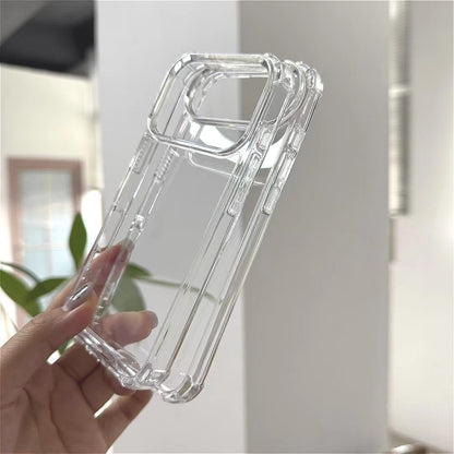 Hard Acrylic Clear Phone Case for Iphone 17 17 Air 17 Pro Max 3D Airbag Shockproof Transparent Back Cover for 17Pro Shell Funda